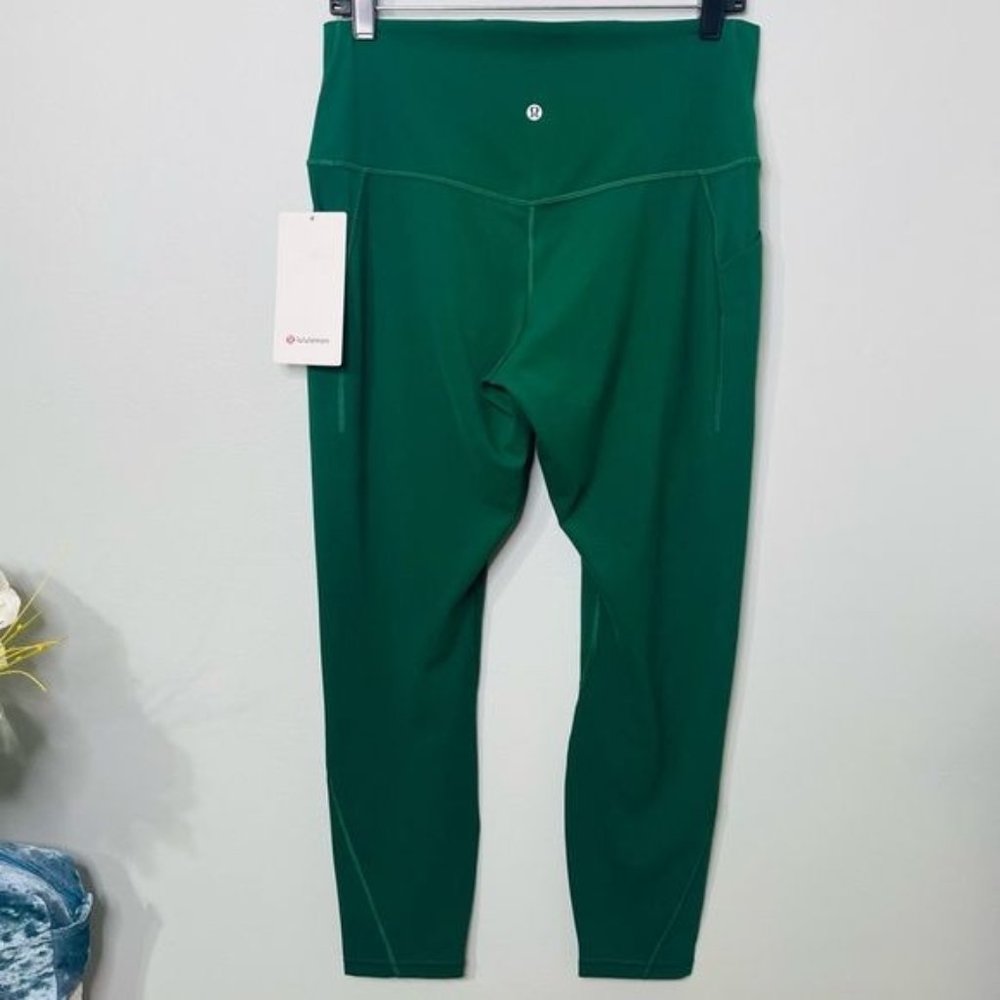 Lululemon Align High Rise Pants Leggings w Pockets Everglade Green 12 14 Nwt - Picture 4 of 9